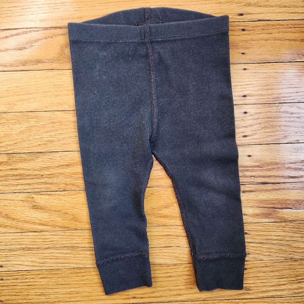 Hanna Andersson Baby Ribbed Leggings Gray 70cm 6-12 mos